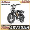 NONE Bicicletta Elettrica HEADEER BK20 con Motore da 750W, Potenza di Picco 1500W, Batteria a Lunga Autonomia 48V20AH, Freni a Disco Doppi, Pneumatici Fat da 20 Pollici, Bici Elettrica per Montagna, Città,