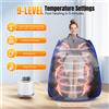 NONE Sauna a Vapore Portatile Pieghevole con Riscaldamento Rapido 2.6L, 9 Impostazioni di Temperatura, Telecomando, Spegnimento Automatico 45 Minuti per Spa Domestica
