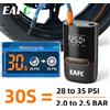 EAFC Compressore d'aria portatile senza fili da 4000 mAh, gonfiatore per pneumatici da 150 PSI con display digitale per moto, biciclette, palloni da basket e calcio
