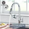 MYQualife Rubinetto da cucina flessibile a doppia funzione con maniglia singola, beccuccio estraibile, rotazione a 360 gradi, getto di acqua fredda e calda.