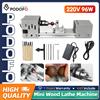 NONE Tornio per Legno Mini Podofo 24V, da 2000 a 8000 RPM, Tornio da Banco per Lucidatura con Set di 6 Utensili per Intaglio, Kit Fai-da-Te per Lavorazione del Legno