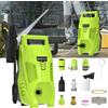 NONE Mini idropulitrice elettrica ad alta pressione 480 bar PSI Power Jet Wash Patio Car, 3000 PSI 2.60 GPM Idropulitrice elettrica ad alta potenza per acqua fredda con pistola schiumogena e tubo ad alta