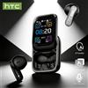 HTC Auricolari Bluetooth Wireless NE48 con Traduzione AI per oltre 150 lingue, Cuffie In-Ear con Display LCD HD, 50 Ore di Riproduzione, Sintonizzazione Acustica Premium, Cancellazione del Rumore