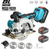 NONE Sega circolare elettrica mini brushless da 1850W 150mm, senza fili, con angolo regolabile, per lavorazione del legno e giardinaggio, compatibile con batteria Makita 18V