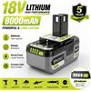Spedizione dall'UE per Batteria Sostitutiva Ryobi ONE+ 18V 6.0Ah/8.0Ah Li-ion P102 P103 P104 P105 P107 P108 P190