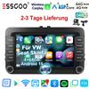 ESSGOO Android 15 4GB+64GB 7 Pollici Carplay Wireless Autoradio GPS NAVI RDS FM BT WiFi Lettore Multimediale per Volkswagen VW Golf 5 6 Passat Polo 6R Touran Tiguan Caddy EOS Jetta Seat Skoda 2 DIN