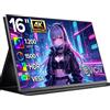 EVICIV 4K Portable Monitor 1200Nits Ultra Bright 16''105% sRGB Matte Laptop Disable Con USB-C HDMI VESA Slim Screen Esterno Con Custodia Protettiva Per PC/Telefono/Game Console
