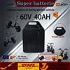Ddadache Batteria agli ioni di litio ricaricabile 60V 20Ah 30Ah 40Ah 18650 per moto Harley Citycoco