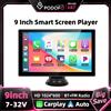 podofo Monitor stereo per auto Podofo da 9 pollici, Carplay, Android Auto, Bluetooth, Mirror Link, lettore radio per auto, per l'intrattenimento interno dell'auto, adatto a tutti i modelli.
