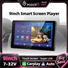 podofo Monitor per poggiatesta posteriore per auto Podofo da 9 pollici, lettore video Carplay, funzione Mirror Link wireless, supporto per scheda SD, riproduzione video online per sistema di intrattenimento