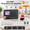 KERUI Sistema di Allarme Domestico KERUI WIFI 4G GSM Compatibile con App Tuya Smart Life, Alexa e Google, Sicurezza Wireless per Casa 433MHz