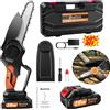 NONE Motosega portatile senza fili con una batteria e blocco di sicurezza, adatta per potatura, giardinaggio e taglio del legno