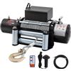 Verricello Elettrico 13500LBS 12V, Cavo in Acciaio/Corda Sintetica Opzionale, Motore 4.5KW, Impermeabile IP67, Doppio Telecomando per Recupero Veicoli Fuoristrada