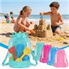 NONE Zaino a sacca in rete per giocattoli da spiaggia per bambini, con rete per giocattoli da sabbia, raccolta conchiglie, accessori per piscina e nuoto