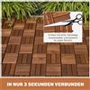 NONE Piastrelle per Pavimenti Esterni in Legno di Acacia, Motivo a Scacchi, 12' X 12' Quadrato, Marrone, Pavimentazione Premium in Legno Duro per Patio, Balcone, Bordo Piscina, Durevole e Facile da