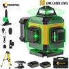 CONENTOOL Livella Laser 4D a 16 Linee 360° ° Livella Laser Autolivellante a Croce Verde con Treppiede e Telecomando - Strumento di Misurazione Professionale