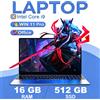 NONE Laptop 15.6" con Intel Core I9-9900, Windows 11, 16GB RAM, 1TB SSD, Notebook per Ufficio con Sblocco Tramite Impronta Digitale