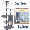 NONE Centro Attività per Gattini, Giocattolo per Animali Domestici, Tiragraffi 140cm, Mobili per Gatti, Torre per Arrampicata, Tiragraffi per Gatti, Struttura Stabile