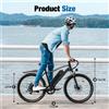 iScooter Bicicletta Elettrica IScooter EB3S 500W 36V10.4AH, Autonomia 100KM, Velocità Massima 32KM/H, Pneumatici Resistenti all'Usura da 26", Display LCD, Bici Elettrica da Città