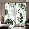 NONE Tende Minimaliste con Motivo a Foglie Verdi e Punti Circolari, 2 Pannelli, Sfondo Bianco, Rami Astratti, Oscuranti, Fresche per Balcone