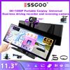 ESSGOO 11.3" 4K+1080P Carplay Android Auto portatile universale doppia dash cam e telecamera retromarcia visione notturna CarPlay wireless WiFi GPS Navigazione registratore video FM Bluetooth 5.3 AUX