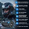 EJEAS Interfono per moto EJEAS Q8 per uomo, auricolare Bluetooth impermeabile IP67 con tecnologia Mesh 3.0, sistema di interfono per casco da moto, auricolare Bluetooth per casco da moto, altoparlante per