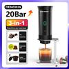 DENOKIN Macchina da Caffè Espresso Portatile Elettrica Wireless DENOKIN per Auto e Casa, Macchina da Caffè da Campeggio 3-in-1 per Capsule e Polvere, Macchina da Caffè da Viaggio