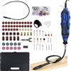 NONE Kit Utensile Rotativo Multifunzione DayPlus 135W 6 Velocità con 80 Accessori e Valigetta Portatutto per Incisione Levigatura Foratura Fai Da Te Lavori Manuali Domestici