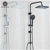 MYQualife Sistema Doccia a Pioggia con Doccetta, Miscelatore da Parete per Bagno, Set Doccia con Connettore Acqua