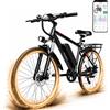NONE Bicicletta Elettrica Headeer Bk1350, Motore 250W, Batteria al Litio 48V 15.6Ah, Autonomia 80Km, E-bike Urbana da 26 Pollici con Freni a Disco