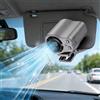 NONE Nuovo ventilatore per auto estivo con raffreddamento a semiconduttore, display LED, ricaricabile tramite USB, clip portatile, ventilatore da tavolo con rotazione a 360° per il campeggio