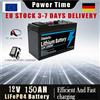 Batteria al Litio 12V 150Ah LiFePO4 con Oltre 4000 Cicli Profondi, BMS Integrato, Durata 10 Anni, per UPS, Ecoscandaglio per Kayak, Pannello Solare, Radio