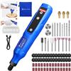 NONE Utensile rotativo senza fili ricarica USB batteria 1,5Ah 5 velocità 3000-18000 giri luce LED 80 accessori compatto leggero incisione lucidatura levigatura foratura gioielli artigianato domestico