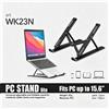 Supporto Pieghevole per Laptop Regolabile Ergonomico Portatile per Notebook e Tablet fino a 15.6 Pollici