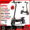 BOYUEDA Monopattino Elettrico per Adulti BOYUEDA Q7Pro, Doppio Motore 3200W, Velocità Massima 70km/h, Batteria 52V19AH, Pneumatici Silenziosi da 10 Pollici per Tutti i Terreni, E-Scooter Pieghevole