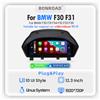 BONROAD 12.3" 1920*720P Per BMW Serie 3 F30 F31 GT-F34 Serie 4 F32 F33 F36 Pannello Strumenti Digitale LCD con Carplay Wireless, Android Auto, Tachimetro, Navigazione e Supporto HDMI