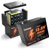 POWINVER Batteria al Litio LiFePO4 POWINVER 12.8V 100Ah con Protezione BMS Intelligente, Batteria a Ciclo Profondo per Camper, Roulotte, Yacht, Nautica, Campeggio, Energia Solare Off-Grid