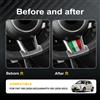 NONE Adesivo Decorativo in Vera Fibra di Carbonio per Interni Tricolore per Abarth 595 2020-2024 e Fiat 500