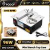 NONE Podofo 96W 5000RPM Mini Sega Circolare da Tavolo 2.5 Pollici, Sega Elettrica da Banco Multifunzione per Uso Domestico, Utensile da Taglio per Fai-da-te e Lavorazione del Legno con Lama da 63mm per