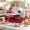 NONE Affettatrice Elettrica Compatta da 250W, 3 Lame per Alimenti Morbidi e Duri (Pane, Frutta, Carne, Formaggio), Regolazione Spessore 0-15 mm, Parti Rimovibili per Lavaggio Rapido a Mano, Design con
