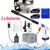 NONE Idropulitrice portatile batteria pistola lavante 6 in 1 45 bar con 2 batterie litio 1,5 Ah caricabatterie rapido tubo 5 m ugelli regolabili accessori per auto giardino terrazzo cortile pulizie
