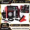 NONE Podofo Macchina per Fumo Automobilistica 12V, Rilevatore di Perdite con Pompa d'Aria Integrata, Manometro, Generatore di Fumo per Tubi Carburante EVAP, Analizzatore di Perdite Sottovuoto per Auto,