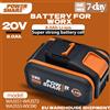 Batteria al Litio Originale Worx 20V 8.0Ah Ricaricabile WA3553 WA3551 WA3553.1 WA3570 per Tutti gli Utensili Elettrici e da Giardino WORX
