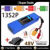 Ddadache Pacco batteria agli ioni di litio 13S2P 48V 100000mAh 100Ah con BMS da 250W 350W 500W 750W 1000W e caricabatterie 54.6V in omaggio