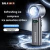 BALASHOV Ventilatore portatile con compressione di ghiaccio da 5200 mAh, grande capacità, ricaricabile tramite USB, mini ventilatore portatile pieghevole a doppia piega, ventilatore personale tascabile per