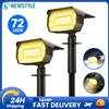 newstyle Lampada solare da giardino per esterni da 2/4/8 pezzi con 3 modalità di illuminazione Faretto per esterni impermeabile IP65 Faretto solare a 72 LED a risparmio energetico ed ecologico Batteria da 1500