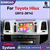 BONROAD Autoradio Multimediale da 7 Pollici con Linux, Wireless Carplay e Android Auto per Toyota Hilux Anni 2012 2013 2014, Schermo Touch con Mirrorlink, Youtube, Bluetooth, DSP, Musica Online,