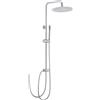 CECIPA max Colonna doccia con soffione quadrato da 30 cm, con doccetta, senza miscelatore, finitura cromata, colonna telescopica 72-110 cm.