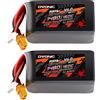 OVONIC Batteria LiPo Ovonic 6S 1480mAh 160C 22.2V con Connettore XT60, Batteria LiPo 6S 1480mAh 22.2V 160C Softcase con Connettore XT60