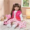 NONE Bambole Reborn in Silicone Morbido 24 Pollici 60 cm Corpo Morbido Tessuto Realistica Bambola Neonata che Sembrano Vere Fatto a mano Reborn Femmine